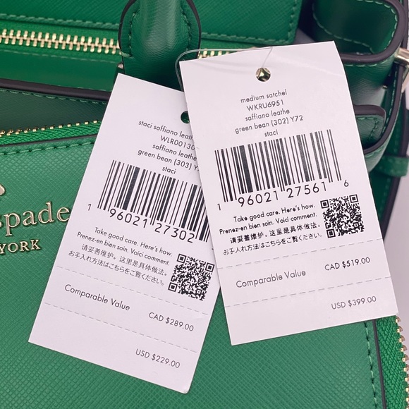 Kate Spade Staci Medium Satchel and Wallet Set Green - Picture 12 of 13
